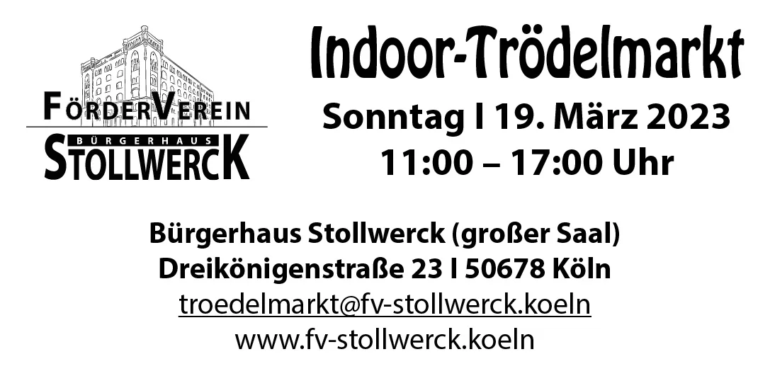 Trödelmarkt Förderverein am 19.03.2023 im Saal